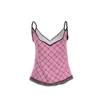 Load image into Gallery viewer, Royal Cami Pink w/ black lace
