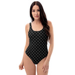 Load image into Gallery viewer, Princess Pattern Black One-Piece Swimsuit
