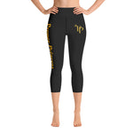 Load image into Gallery viewer, Princess Black Yoga Capri Leggings
