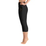 Load image into Gallery viewer, Princess Black Yoga Capri Leggings
